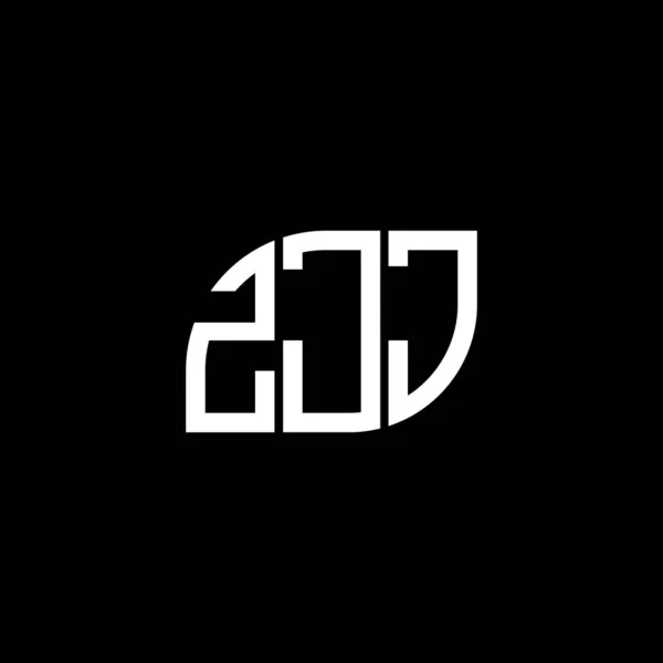 Diseño Del Logotipo Letra Zjj Sobre Fondo Negro Zjj Iniciales — Archivo Imágenes Vectoriales
