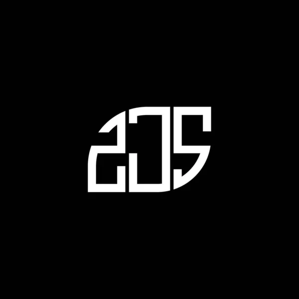 Σχεδιασμός Λογότυπου Γραμμάτων Zjs Μαύρο Φόντο Δημιουργικά Αρχικά Zjs Έννοια — Διανυσματικό Αρχείο