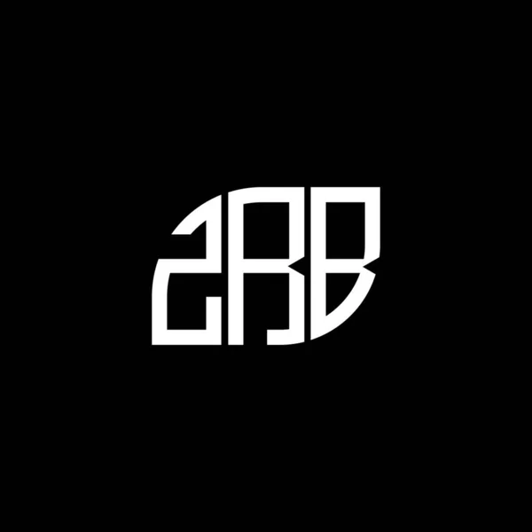 Zrb Buchstabe Logo Design Auf Schwarzem Hintergrund Zrb Kreative Initialen — Stockvektor