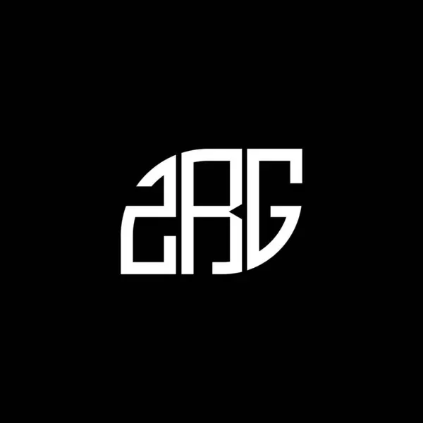 Zrg Letter Logo Design Auf Schwarzem Hintergrund Zrg Kreative Initialen — Stockvektor