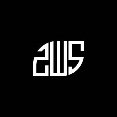 Siyah arkaplanda ZWS harf logosu tasarımı. ZWS yaratıcı harf logosu konsepti. ZWS harf tasarımı.