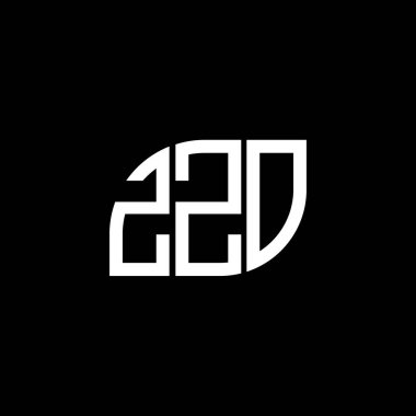 Siyah arka planda ZZO harfi logo tasarımı. ZZO yaratıcı harf logosu konsepti. ZZO harf tasarımı.