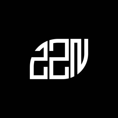 Siyah arka planda ZZN harfi logo tasarımı. ZZN yaratıcı harflerin baş harfleri logo kavramı. ZZN harf tasarımı.