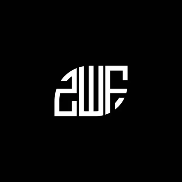 Logo Zwf Disegno Lettera Sfondo Nero Zwf Creativo Iniziali Lettera — Vettoriale Stock