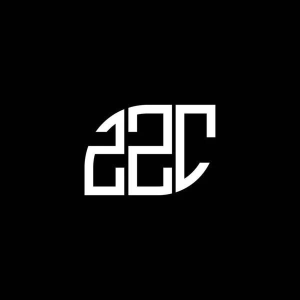 Zzc Lettre Logo Design Sur Fond Noir Zzc Initiales Créatives — Image vectorielle