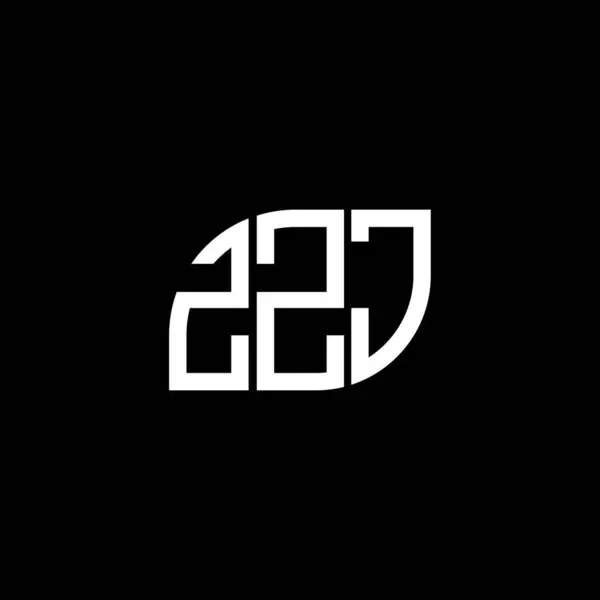 Zzj Lettre Logo Design Sur Fond Noir Zzj Initiales Créatives — Image vectorielle