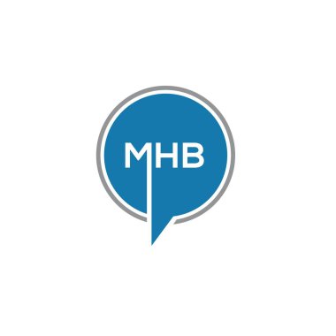 Siyah arkaplanda MHB harf logosu tasarımı. MHB yaratıcı harflerin baş harfleri logo kavramı. MHB harf tasarımı.