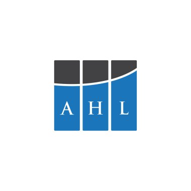 Siyah arkaplanda AHL harf logosu tasarımı. AHL yaratıcı harflerin baş harfleri logo kavramı. AHL harf tasarımı.