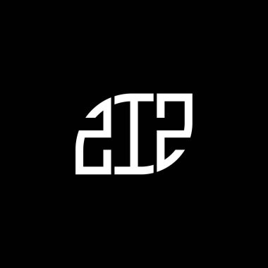 Siyah arka planda ZinZ harf logosu tasarımı. ZinZ yaratıcı harflerin baş harfleri logo kavramı. ZIZ harf tasarımı.