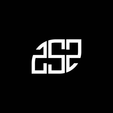 Siyah arkaplanda ZSZ harf logosu tasarımı. ZSZ yaratıcı harf logosu konsepti. ZSZ harf tasarımı.