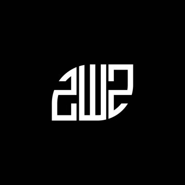 Siyah arkaplanda ZWZ harf logosu tasarımı. ZWZ yaratıcı harf logosu konsepti. ZWZ harf tasarımı.