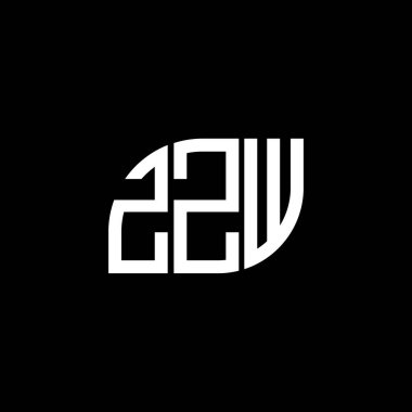 Siyah arka planda ZZW harf logosu tasarımı. ZZW yaratıcı harflerin baş harfleri logo kavramı. ZZW harf tasarımı.