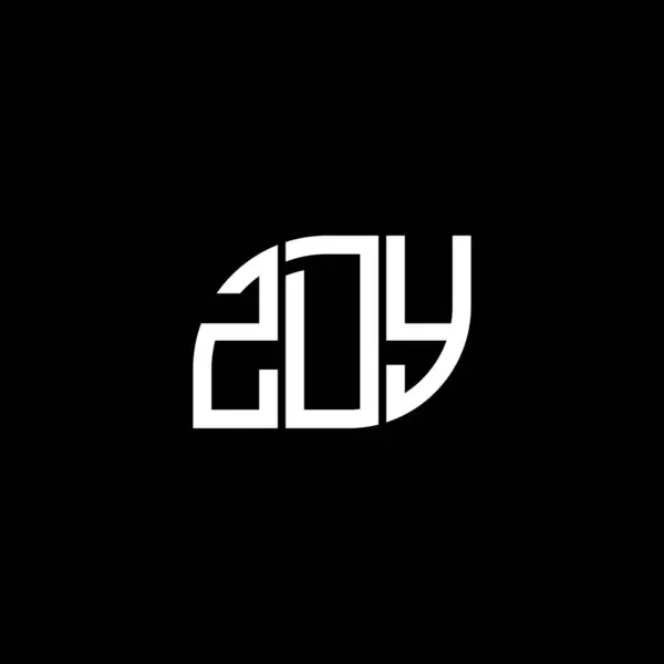 Zdy Lettre Logo Design Sur Fond Noir Zdy Initiales Créatives — Image vectorielle