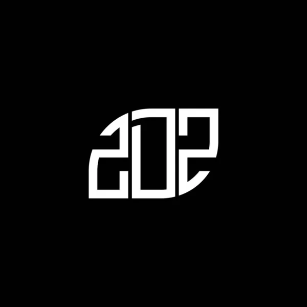 Diseño Del Logotipo Letra Zdz Sobre Fondo Negro Zdz Iniciales — Archivo Imágenes Vectoriales