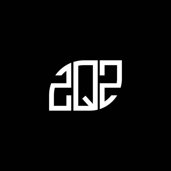 Zqz Lettre Logo Design Sur Fond Noir Zqz Initiales Créatives — Image vectorielle
