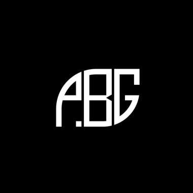 Siyah arkaplan üzerine PBG harf logosu tasarımı. PBG yaratıcı harf logo kavramı. PBG vektör harf tasarımı.