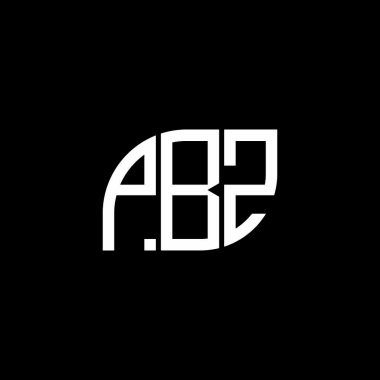 Siyah arkaplan üzerine PBZ harf logosu tasarımı. PBZ yaratıcı harf logo kavramı. PBZ vektör tasarımı.