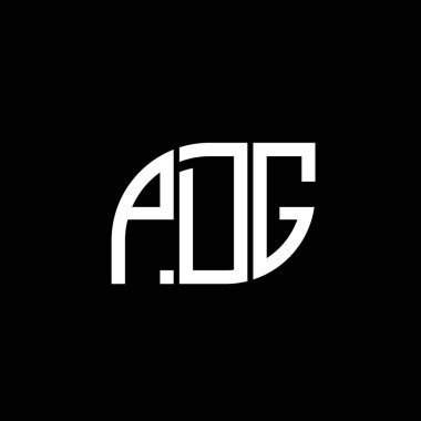 Siyah arkaplan üzerine PDG harf logosu tasarımı. PDG yaratıcı harf logo kavramı. PDG vektör harf tasarımı.