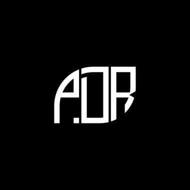 Siyah arkaplan üzerine PDR harfi logo tasarımı. PDR yaratıcı harf logo kavramı. PDR vektör tasarımı.