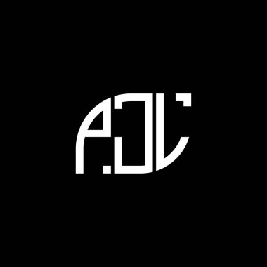 Siyah arkaplan üzerine PJL harf logosu tasarımı. PJL yaratıcı harflerin baş harfleri logo kavramı. PJL vektör tasarımı.