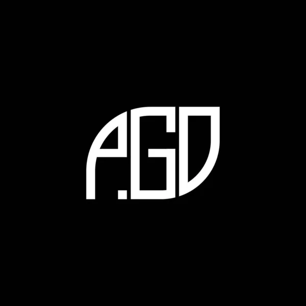 Pgo Brief Logo Design Auf Schwarzem Hintergrund Pgo Kreative Initialen — Stockvektor