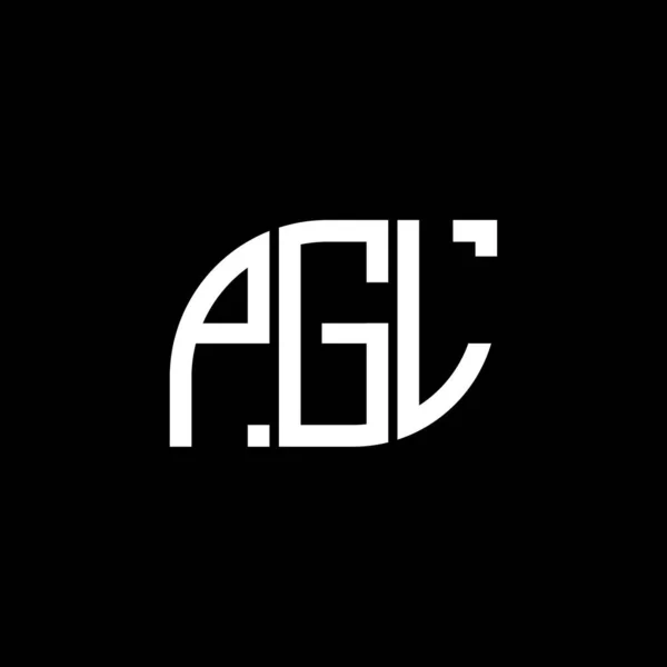 Pgl 디자인 Black Background Pgl Creative Initials Letter Logo Concept — 스톡 벡터