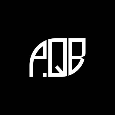 Siyah arkaplan üzerine PQB harf logosu tasarımı. PQB yaratıcı harf logo kavramı. PQB vektör harf tasarımı.