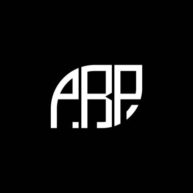 Siyah arkaplan üzerine PRP harf logosu tasarımı. PRP yaratıcı harf logo kavramı. PRP vektör harf tasarımı.