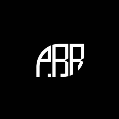 Siyah arkaplan üzerine PRR harfi logo tasarımı. PRR yaratıcı harflerin baş harfleri logo kavramı. PRR vektör tasarımı.