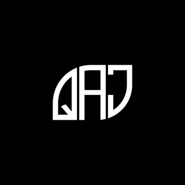 QAJ harfi logo tasarımı. QAJ yaratıcı harf logo kavramı. QAJ vektör harf tasarımı..