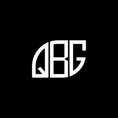Siyah arkaplan üzerine QBG harf logosu tasarımı. QBG yaratıcı harf logo kavramı. QBG vektör harf tasarımı..