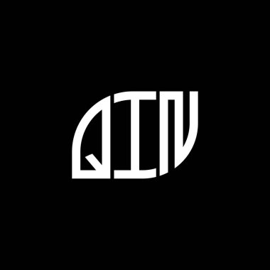 QIN harf logo tasarımı. QIN yaratıcı harfler harf logosu. QIN vektör tasarımı..
