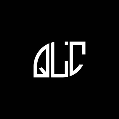 Siyah arkaplan üzerine QLC harf logosu tasarımı. QLC yaratıcı harf logo kavramı. QLC vektör harf tasarımı..