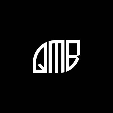 QMB harf logo tasarımı siyah arkaplan üzerinde QMB yaratıcı harf logo kavramı. QMB vektör harf tasarımı..