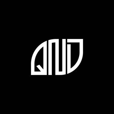 Siyah arkaplan üzerine QND harf logosu tasarımı. QND yaratıcı harf logo kavramı. QND vektör harf tasarımı..