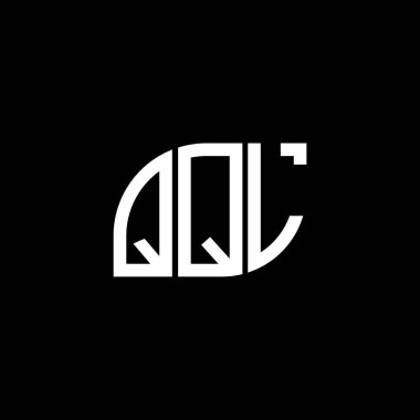 QQL harf logosu siyah arkaplan üzerinde tasarlandı. QQL yaratıcı harf harfleri logo kavramı. QQL vektör harf tasarımı.
