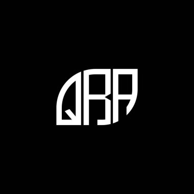 Siyah arkaplan üzerine QRA harf logosu tasarımı. QRA yaratıcı harflerin baş harfleri logo kavramı. QRA vektör tasarımı..