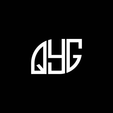 QYG harf logo tasarımı siyah arkaplan üzerinde. QYG yaratıcı harf logo kavramı. QYG vektör harf tasarımı..