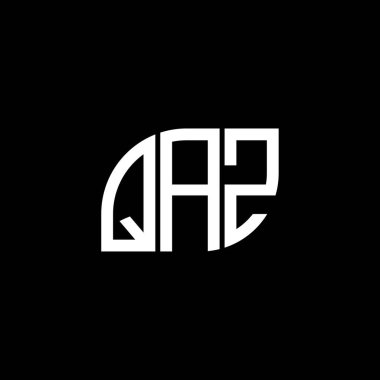 Siyah arkaplanda QAZ harfi logo tasarımı. QAZ yaratıcı harf logosu konsepti. QAZ harf tasarımı.