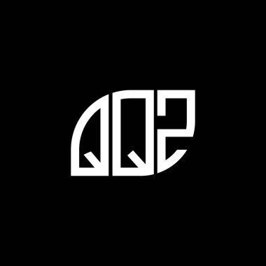 Siyah arkaplanda QQZ harfi logo tasarımı. QQZ yaratıcı harflerin baş harfleri logo kavramı. QQZ harf tasarımı.