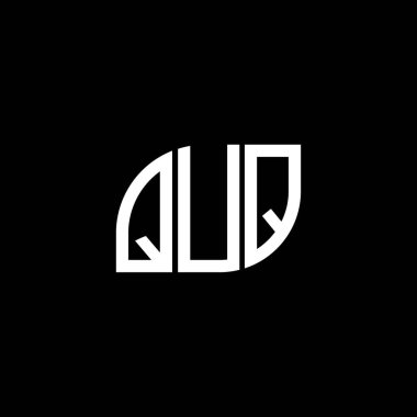 Siyah arka planda QUQ harfi logo tasarımı. QuQ yaratıcı harflerin baş harfleri logo kavramı. QUQ harf tasarımı. Siyah arkaplan üzerinde QUQ harfi logosu tasarımı. QuQ yaratıcı harflerin baş harfleri logo kavramı. QUQ harf dizaynı. QUQ harfi logo dizaynı siyah backgrou üzerine