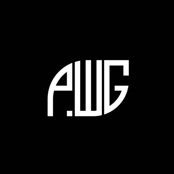 Pwg Letter Logo Design Black Background Pwg Creative Initials Letter — Stock Vector