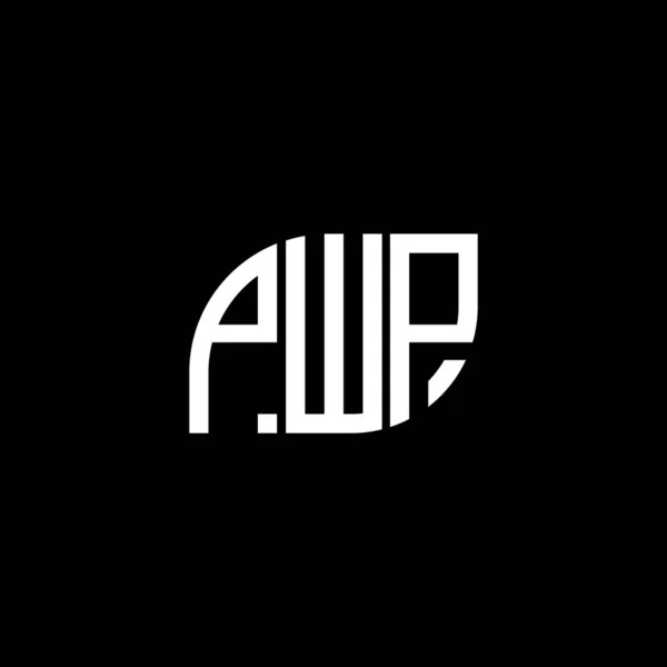Σχεδιασμός Λογότυπου Επιστολών Pwp Μαύρο Φόντο Pwp Δημιουργική Αρχικά Γράμμα — Διανυσματικό Αρχείο