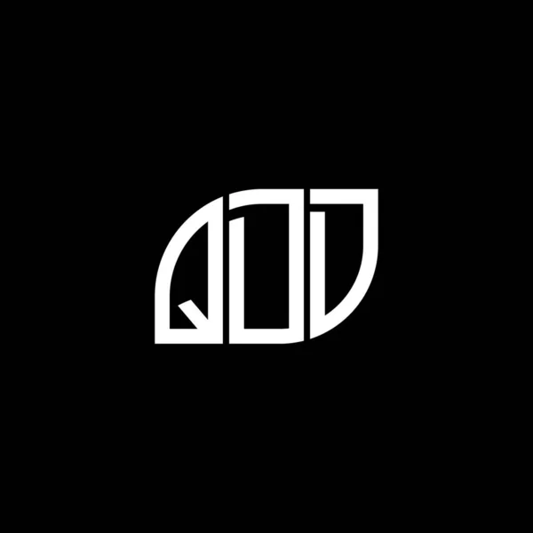 Diseño Del Logotipo Letra Qdd Sobre Fondo Negro Qdd Iniciales — Archivo Imágenes Vectoriales