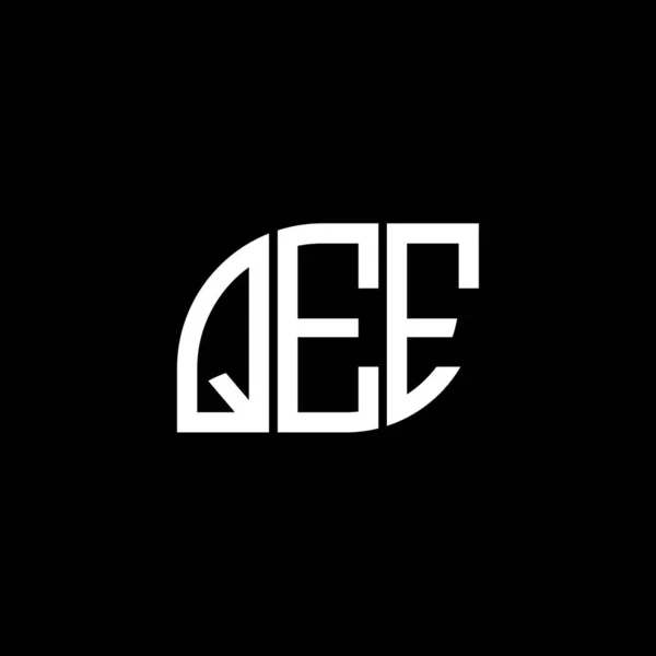 Qee Carta Logotipo Design Fundo Preto Qee Criativo Iniciais Carta — Vetor de Stock