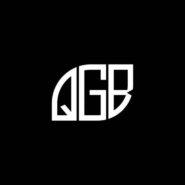 Qgb Brief Logo Design Auf Schwarzem Hintergrund Qgb Kreative Initialen — Stockvektor