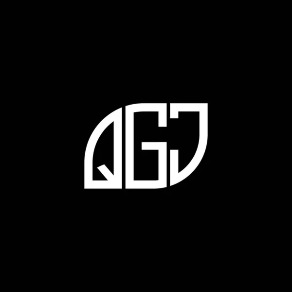 Qgj 디자인 Black Background Qgj Creative Initials Letter Logo Concept — 스톡 벡터