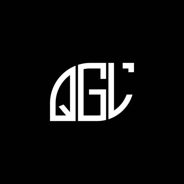 Qgl Lettre Logo Design Sur Fond Noir Qgl Initiales Créatives — Image vectorielle