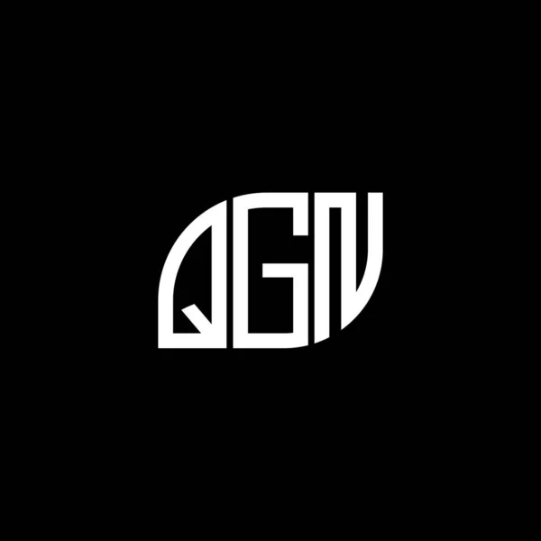 Дизайн Логотипу Літери Qgn Чорному Фоні Креативні Ініціали Літери Концепції — стоковий вектор