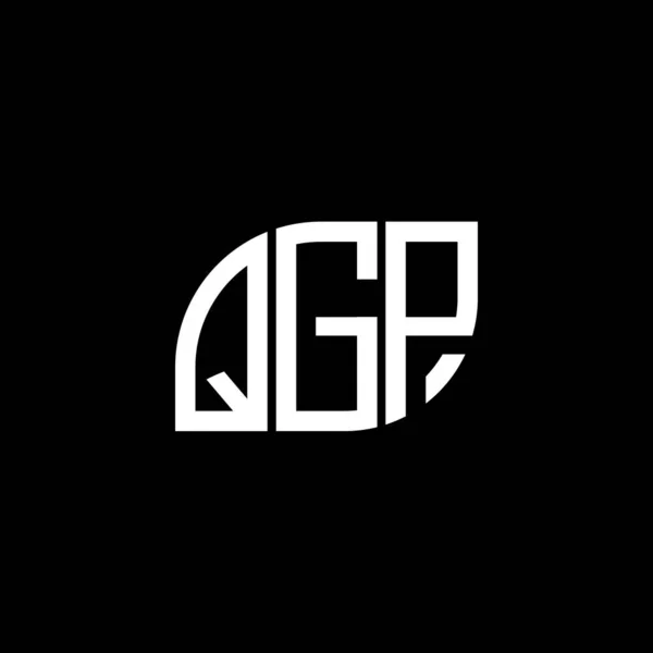 Qgp Carta Logotipo Design Preto Background Qgp Criativo Iniciais Carta — Vetor de Stock